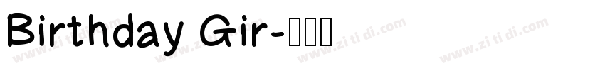Birthday Gir字体转换